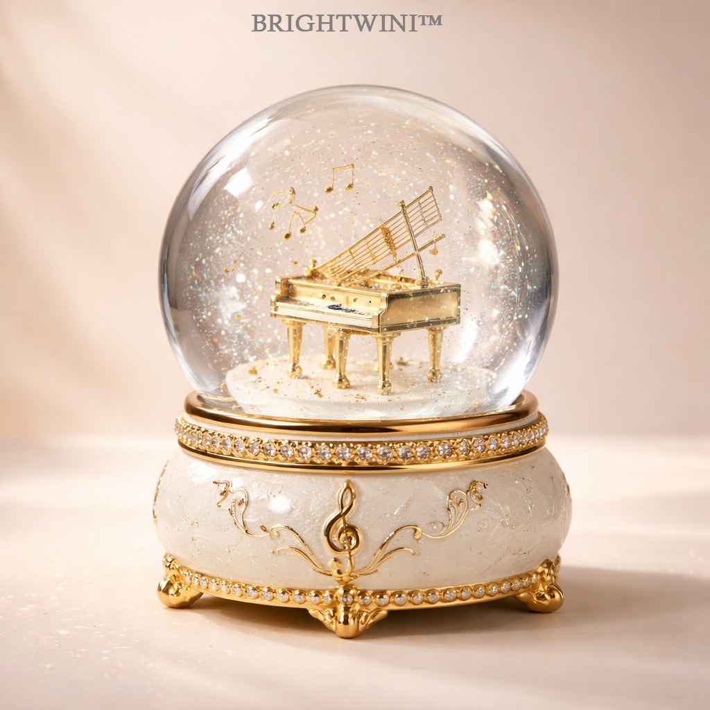 BRIGHTWINI™ Starlight Sonata Crystal Piano Globe