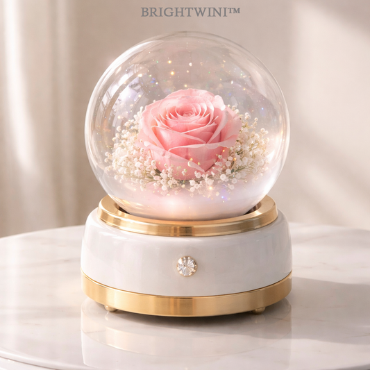 BRIGHTWINI™ Blush Bloom Crystal Rose Globe