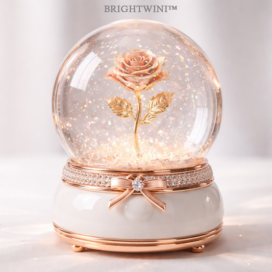 BRIGHTWINI™ Aurora Rose Crystal Globe
