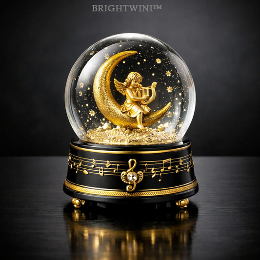 BRIGHTWINI™ Celestial Melody Angel Moon Globe